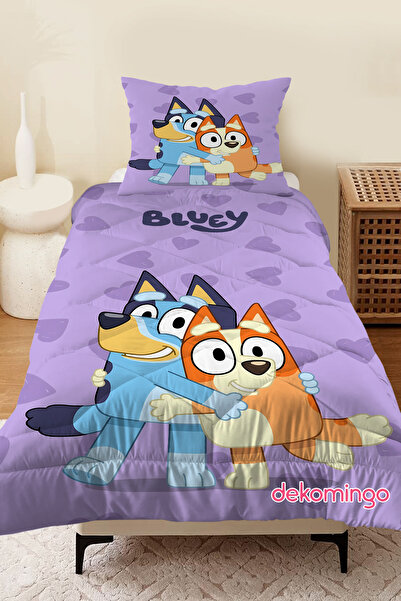 dekomingo Bluey Purple Patterned Quilt