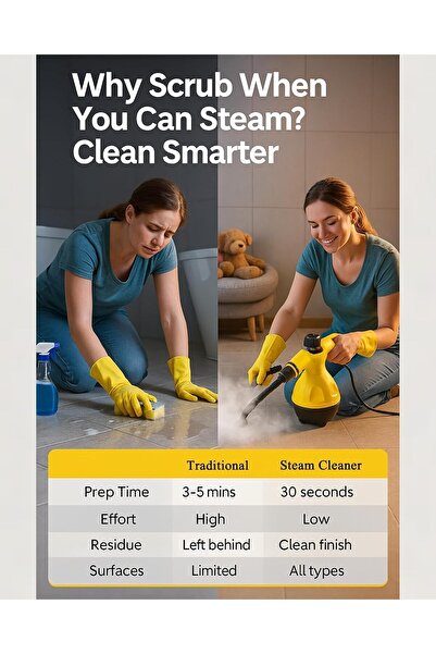 Generic Steam Cleaner Handheld 1000W High Pressure Portable Steamer with 10 Accessories