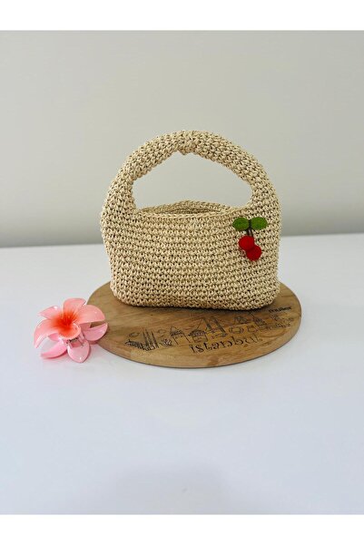 PİNKBAG Handmade Cherry Baguette Bag