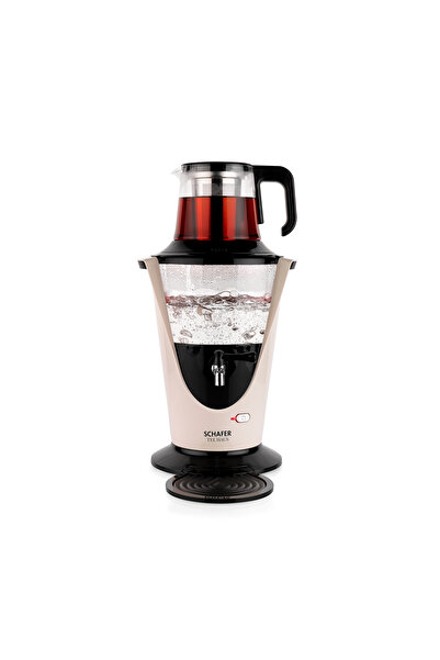 Schafer Tee Haus New Generation Electric Glass Samovar-Cream