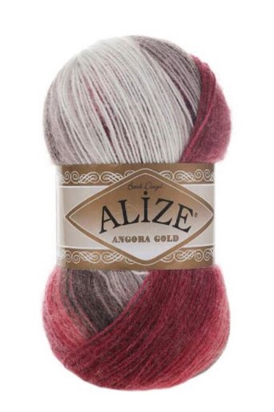 Alize Angora Gold Batik 5 Pieces Kahfeli Creamy Batik Colar : 1984