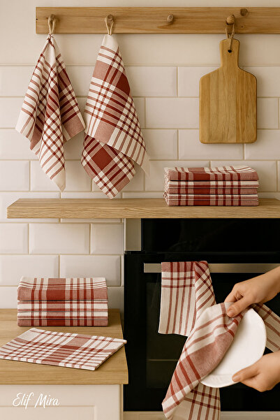 Elif Mira Set de 10 cârpe de bucătărie de lux 45x65 cm Lenjerie de masă