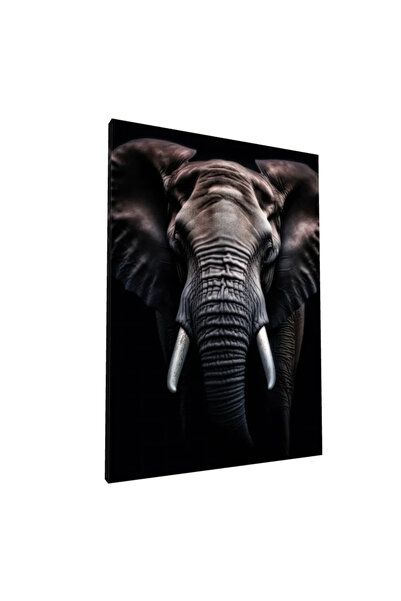 PozaTablou Pânză: Portret de elefant în nuanțe de gri 50x70 cm