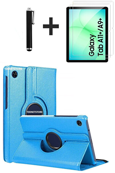 TEKNETSTORE For Samsung Galaxy Tab A11+ Plus 11 Inch 2025 Case Screen Protector Pen Set 360 Rotatable Cover Protection