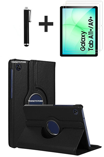 TEKNETSTORE For Samsung Galaxy Tab A11+ Plus 11 Inch 2025 Case Screen Protector Pen Set 360 Rotatable Cover Protection