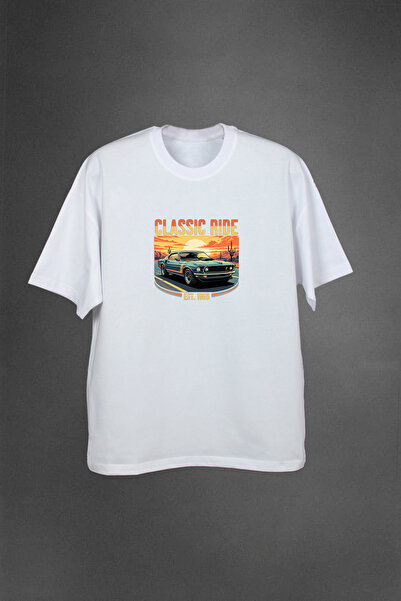 California ST 100% Cotton Custom Design Ford Mustang Printed Men's Oversized ...