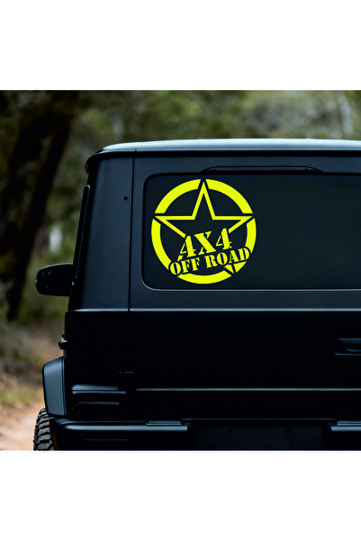 StickITsibiu 4X4 Off Road Star – 4×4 Off-Road Car Sticker – Dimensions 100x100cm.