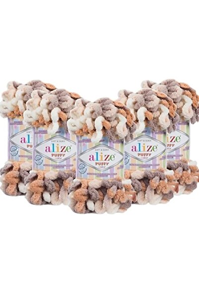Alize 7 bucăți - Puffy Color 5926 Set de fire pentru pătură pentru bebeluși -...