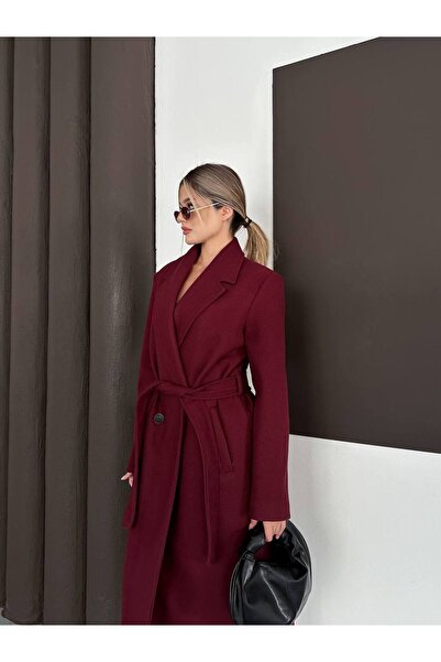 ZF BUTİK Premium-Kaschmirmantel mit Gürtel