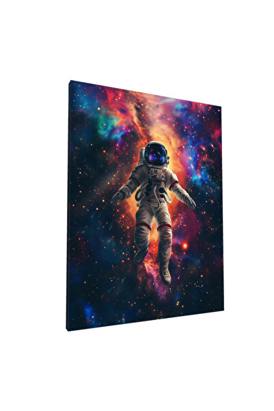 PozaTablou Pictură pe pânză: Astronaută într-o nebuloasă colorată (80x110 cm)
