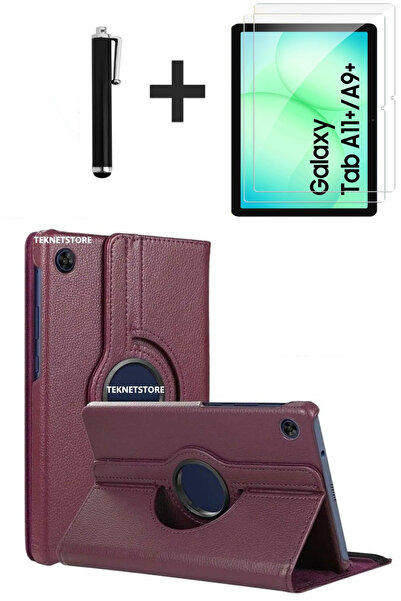 TEKNETSTORE For Samsung Galaxy Tab A11+ Plus 11 Inch 2025 Case Screen Protector Pen Set 360 Rotatable Cover Protection