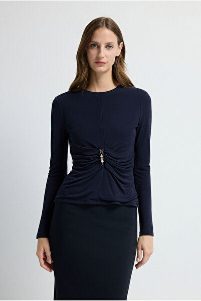 adL Örme Büzgü Detaylı Bluz
