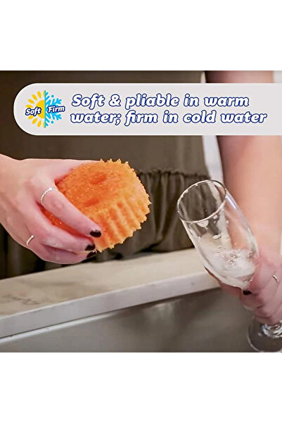 MaffStuff Set of 3 Dish Scrub Sponges for Scratch-Free Cleaning – Multipurpose Kitchen and Bathroom