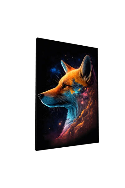 PozaTablou Pictură pe pânză: Portret de vulpe cosmică în culori vibrante 80x1...