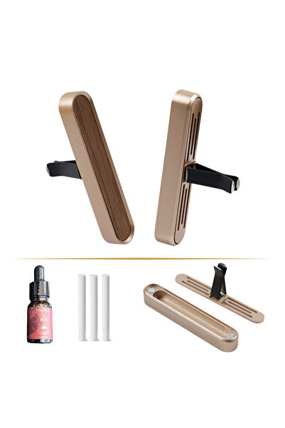 XLogiX معطر جو فاخر للسيارة مع 3 أعواد إعادة تعبئة ورائحة فاخرة (ذهبي، مسك رو...