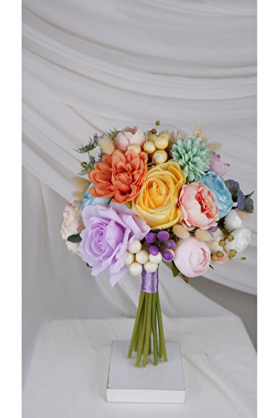 Buketlife soft renkli gelinbuketi
