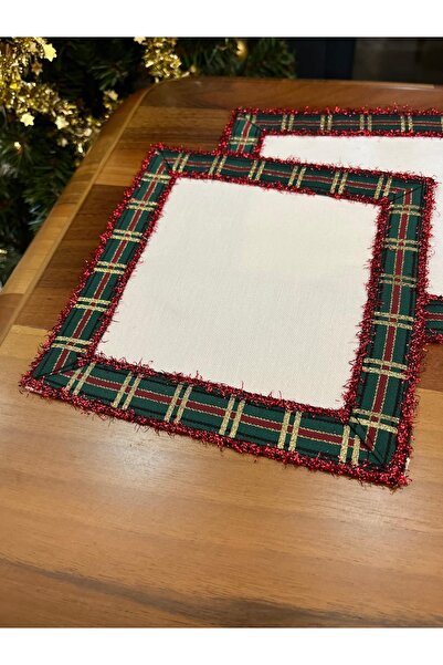 Su Geçirmez Leke Tutmaz Kumaş Peçete – Kurdele Biyeli 20x20 Şık Tasarım