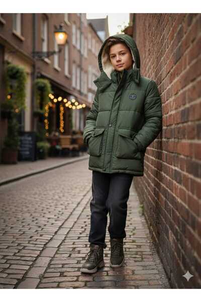 bubiee baby Boy's Hooded Water Repellent Cold Proof Coat