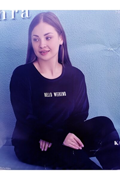 Mihra LARGE SIZE VELVET PAJAMAS SET