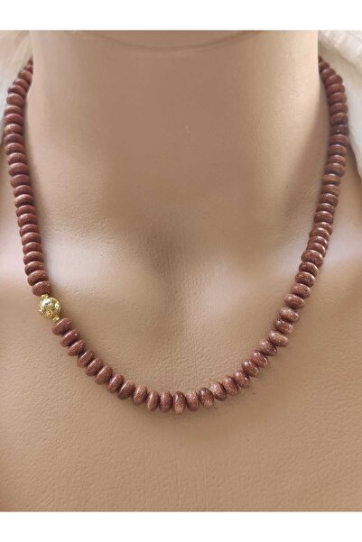 elinasaccessories Handmade Coffee Meteorite Lava Stone Necklace, Everyday Necklace, Minimal Designer Necklace, Natural Stone Gift