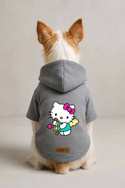 Monopetz ملابس وملابس للكلاب والقطط مطبوع مع قطيفة من الداخل - لون رمادي K بغ...