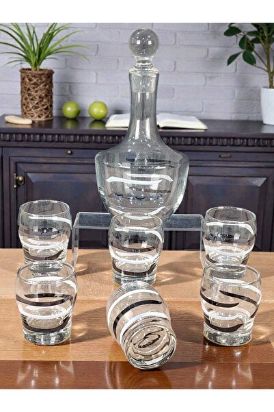 AR Glass bottle set with 6 glasses L1040