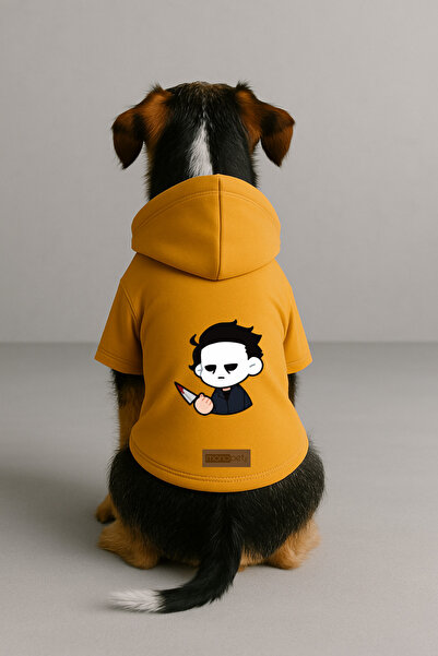 Monopetz Printed Dog and Cat Outfit & Dress with Fleece Inside - Yellow Color...