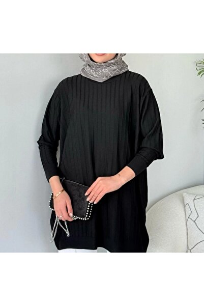 hazelmoda Tunica Cold Thread Mercerized Ç cu dungi O supradimensionat pentru ...