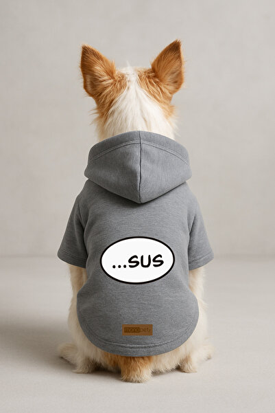 Monopetz ملابس وملابس للكلاب والقطط مطبوع مع قطيفة من الداخل - لون رمادي K بغ...