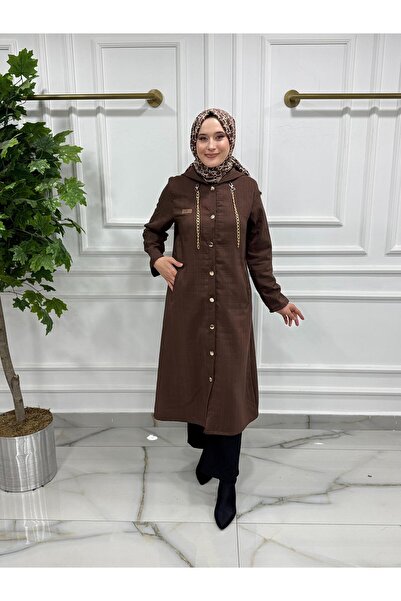 MODA 5938 KAPİTONE KUMAŞ CEPLİ KAP ACI KAHVE