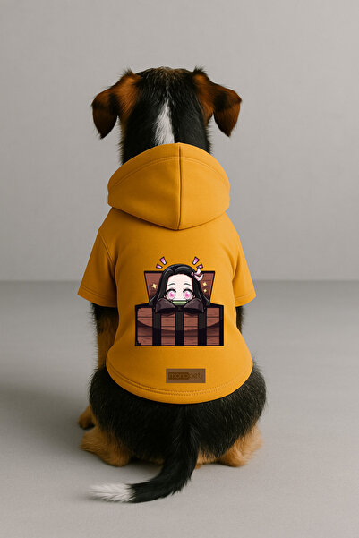 Monopetz Printed Dog and Cat Clothing & Dress with Fleece Inside - Yellow Col...