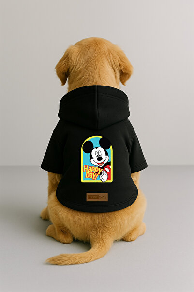 Monopetz ملابس وثوب للكلاب والقطط مع بطانة من الصوف من الداخل - لون أسود K بغ...