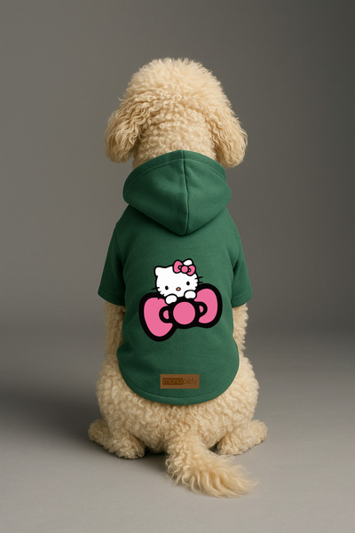 Monopetz ملابس وثوب للكلاب والقطط مع بطانة من الصوف من الداخل - لون أخضر K بغ...