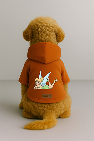 Monopetz Printed Dog and Cat Clothing & Dress with Fleece Inside - Orange Col...