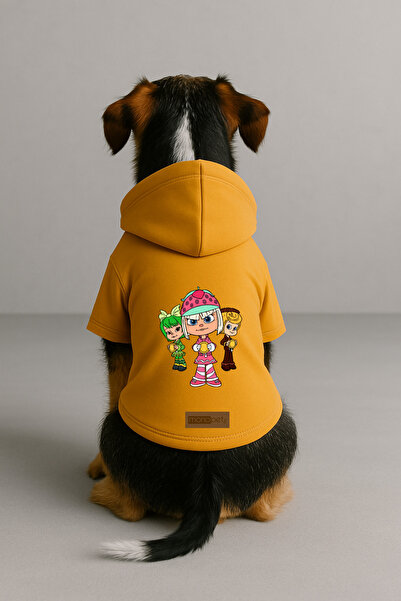 Monopetz Printed Dog and Cat Outfit & Dress with Fleece Inside - Yellow Color...
