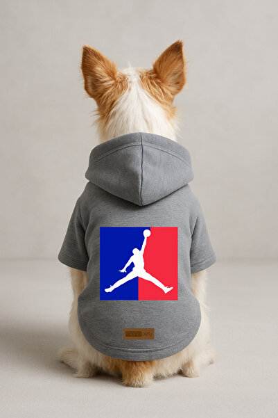 Monopetz Printed Dog and Cat Outfit & Dress with Fleece Inside - Grey Color K...