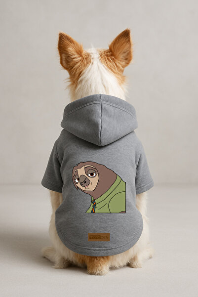 Monopetz Printed Dog and Cat Clothing & Dress with Fleece Inside - Gray Color...