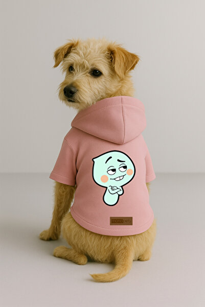 Monopetz Printed Dog and Cat Clothing & Dress with Fleece Inside - Pink Color...
