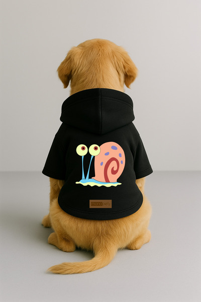 Monopetz Printed Dog and Cat Clothing & Dress with Fleece Inside - Black Colo...