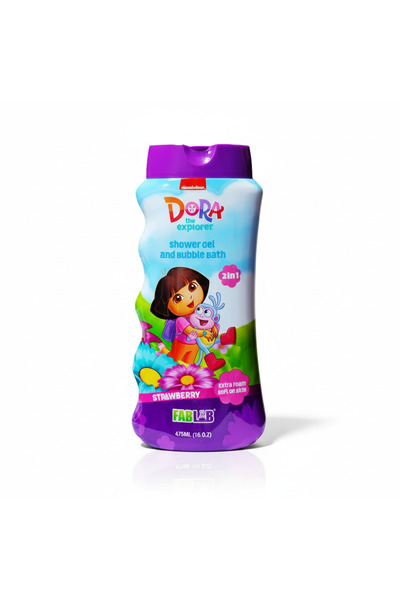 Fab lab نيكلوديون دورا شاور جل + فقاعات استحمام رغوة مضاعفة وناعمة على البشرة...