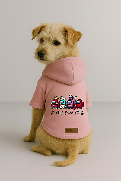 Monopetz Printed Inside Fleece Dog and Cat Clothing & Dress - Pink Color K Ho...