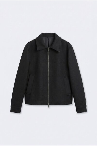 ablukaonline Men's Relax Fit Cashmere Coat Black