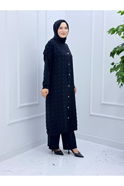 MODA 9876 puantiyeli hırka siyah