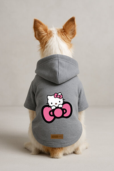 Monopetz Printed Dog and Cat Clothing & Dress with Fleece Inside - Gray Color...
