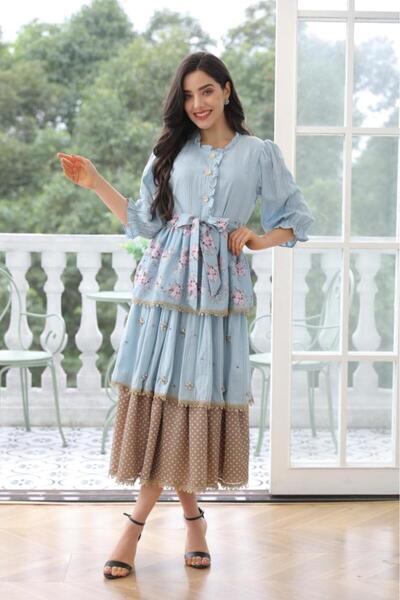 alestafham فستان ميد مشجر راقي