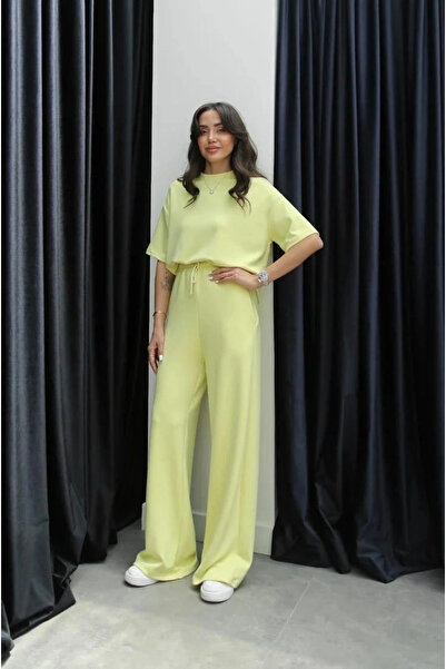 Alfanora T-Shirt Top and Bottom Modal Set Yellow