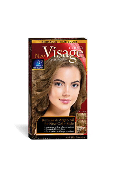 VİSAGE Neo Keratin & Argan Oil Hair Dye 07 Copper Ash Blonde