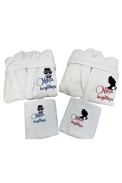 OEM Set halat de baie și prosop brodat pentru nași