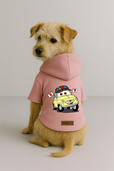 Monopetz Printed Inside Fleece Dog and Cat Clothing & Dress - Pink Color K Ho...