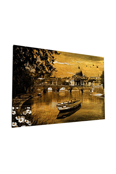 PozaTablou Pictură pe pânză: Peisaj roman cu vedere la pod 110x80 cm